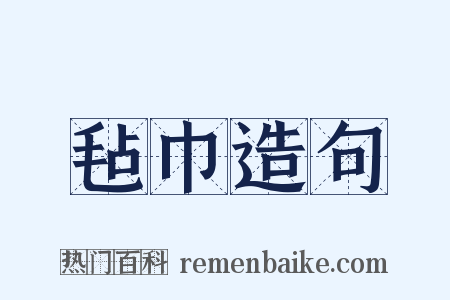 毡巾造句是什么意思的图片